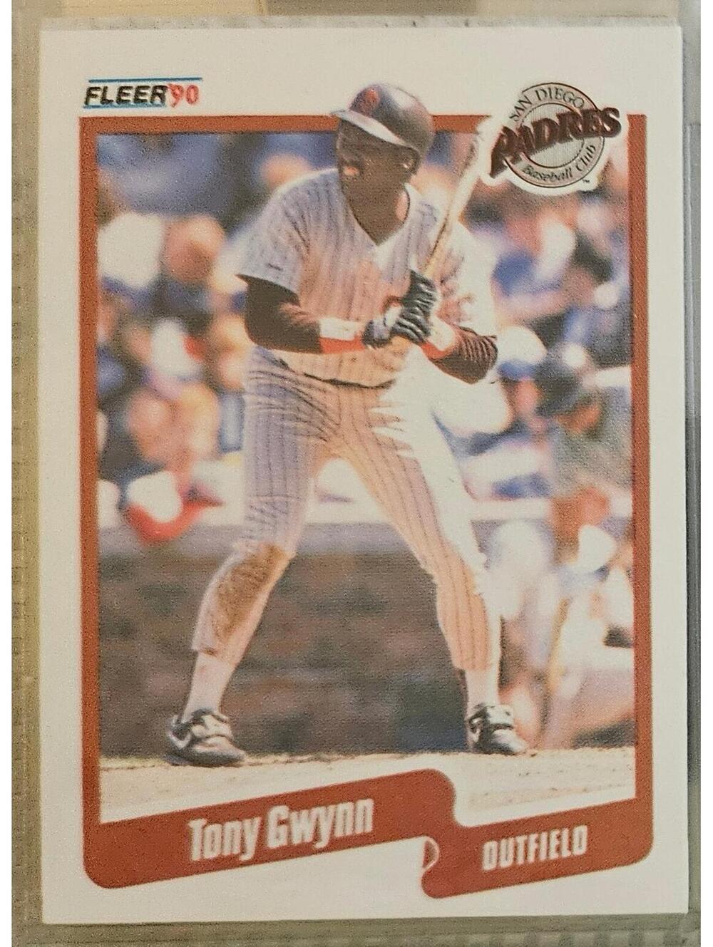 1990 Fleer Baseball Card Tony Gwynn San Diego Padres #157 MVP HOF